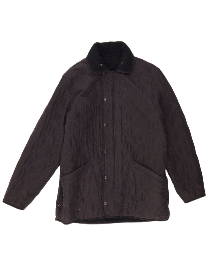 Męska pikowana kurtka Barbour UK 38, średni granatowy poliester