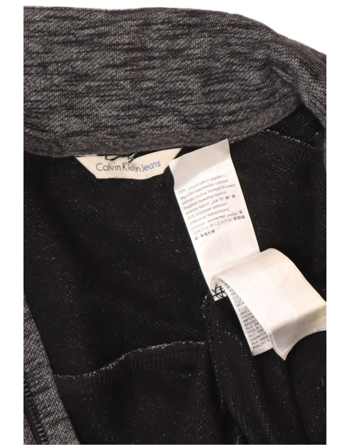 CALVIN KLEIN JEANS Męska bluza dresowa, duża, szara, bawełniana w plamki
