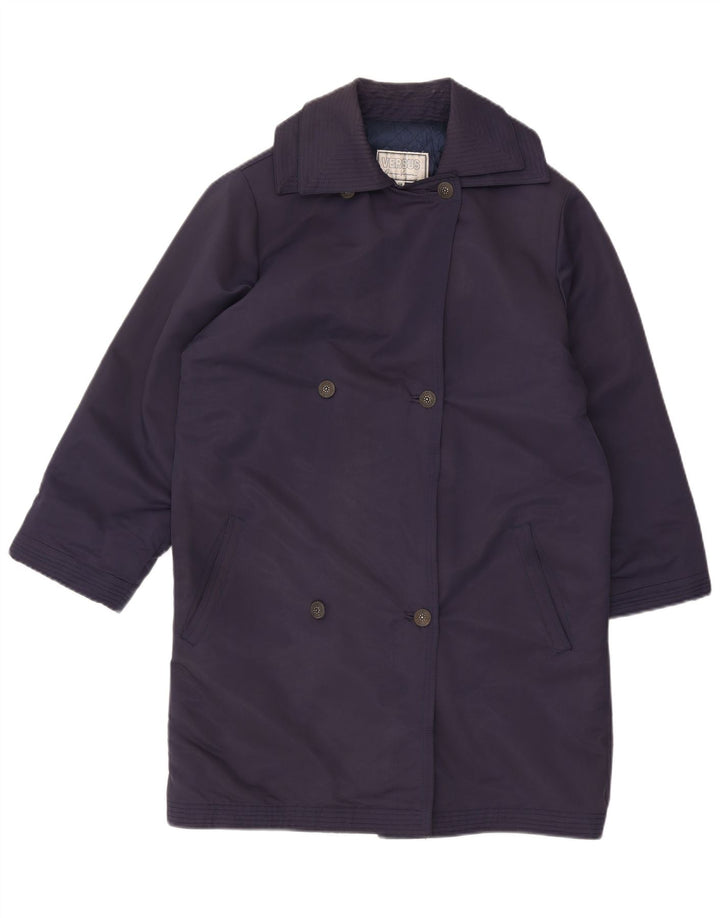 Dwurzędowy płaszcz damski Versus By Gianni Versace IT 42, średni granatowy