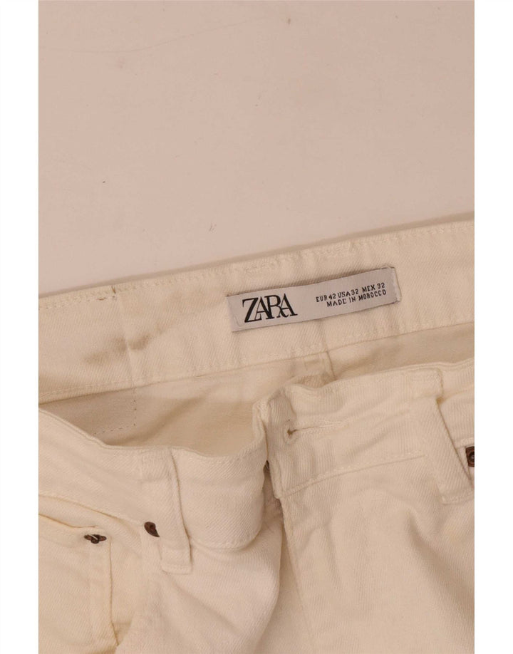 Męskie spodenki jeansowe Zara EU 42 Large W32 Off White