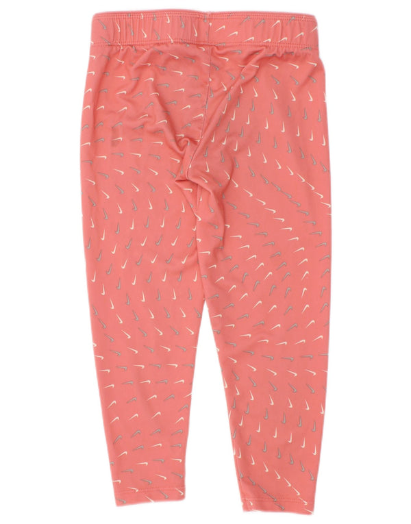 Dziewczęce legginsy z grafiką Nike 3-4 lata XS, różowe