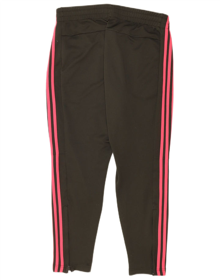 Damskie spodnie dresowe Adidas UK 16/18, duże, czarne, poliestrowe