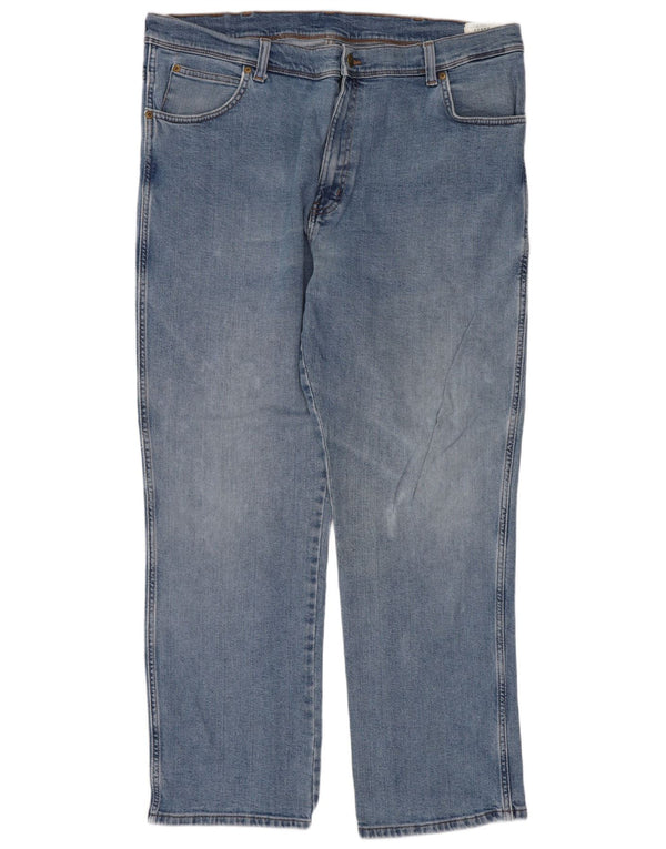 Męskie jeansy Wrangler o prostym kroju W40 L30, niebieskie, bawełniane