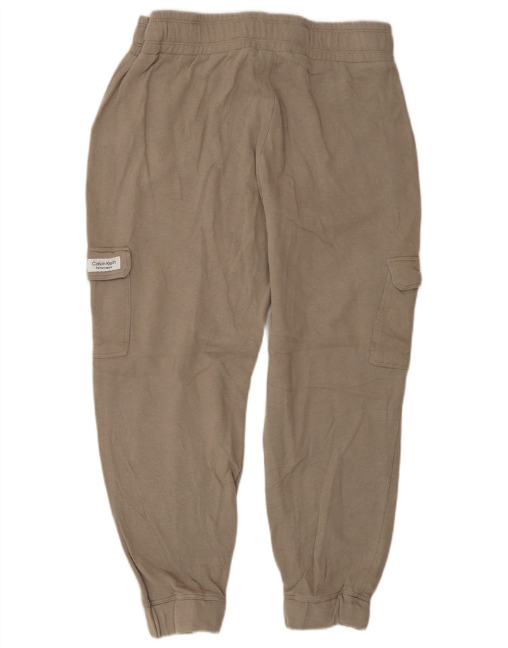 Damskie spodnie dresowe Calvin Klein Cargo Joggers UK 14 Średni Beż