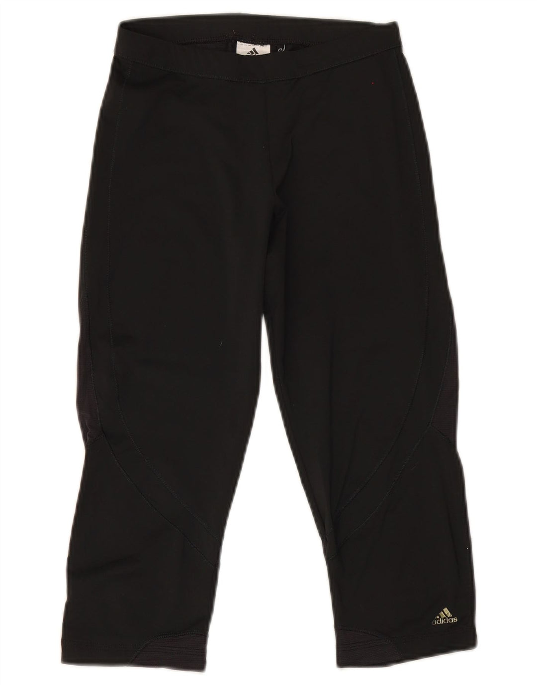 Legginsy Adidas Damskie Climacool Capri UK 10 Małe Czarne Poliester