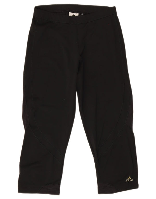 Legginsy Adidas Damskie Climacool Capri UK 10 Małe Czarne Poliester