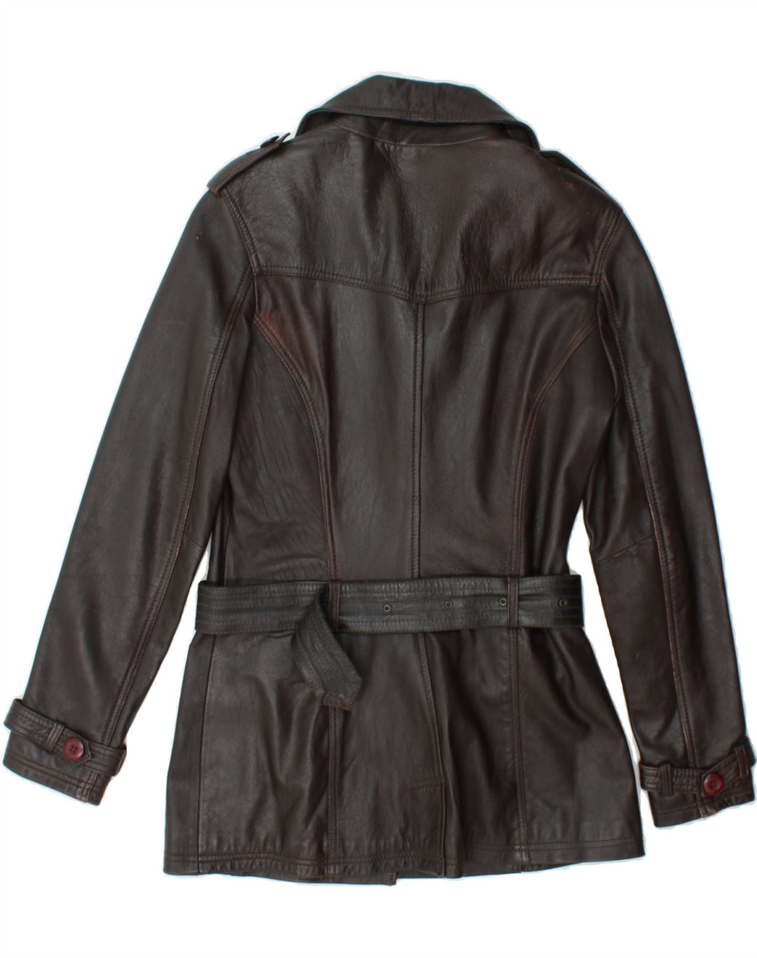 STREET ONE Womens Leather Jacket UK 10 Small Brown Leather Vintage Street One and Second-Hand Street One from Messina Hembry 