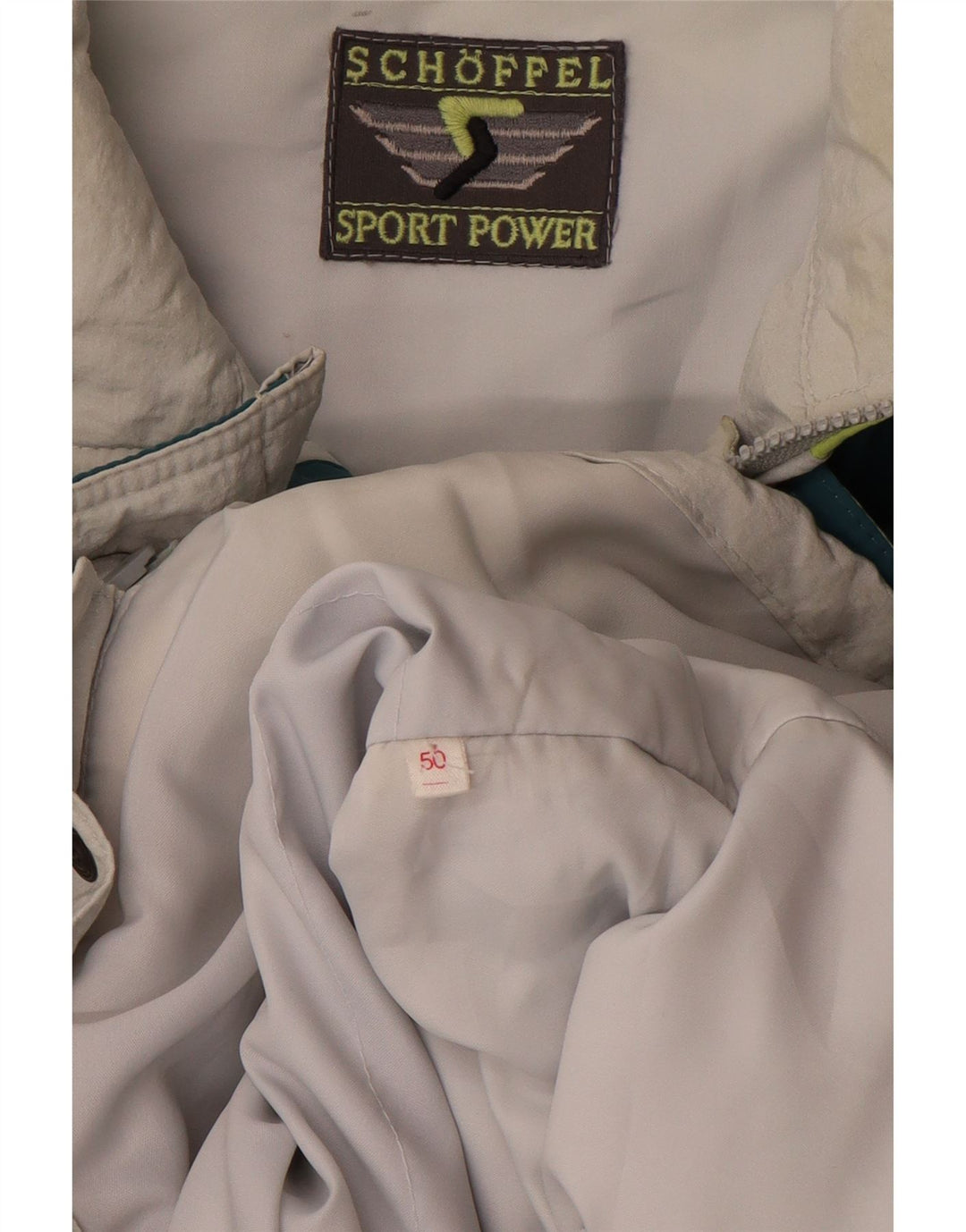 Męska kurtka narciarska Schoffel EU 50, duża, szara, z blokami kolorów