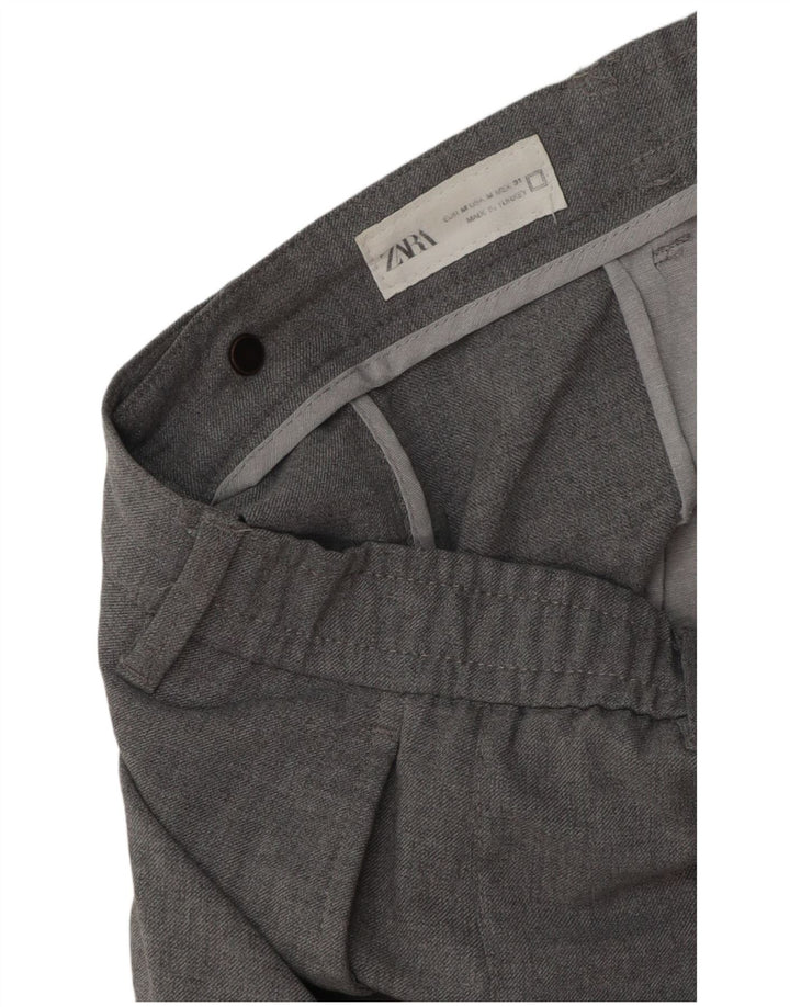 Męskie spodnie typu slim chino Zara, średnie W31 L28, szare