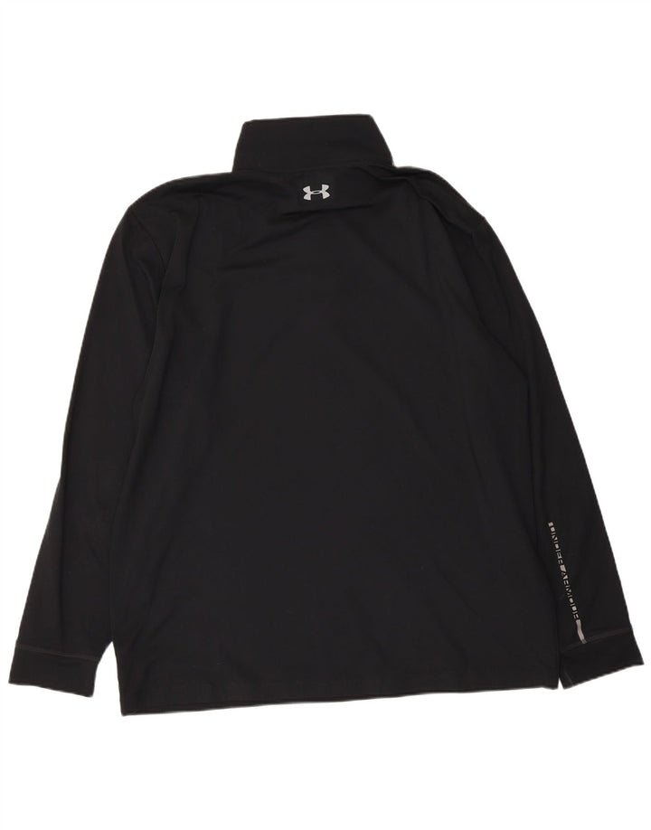 Męski dres Under Armour Cold Gear z zamkiem błyskawicznym, dużym, czarnym