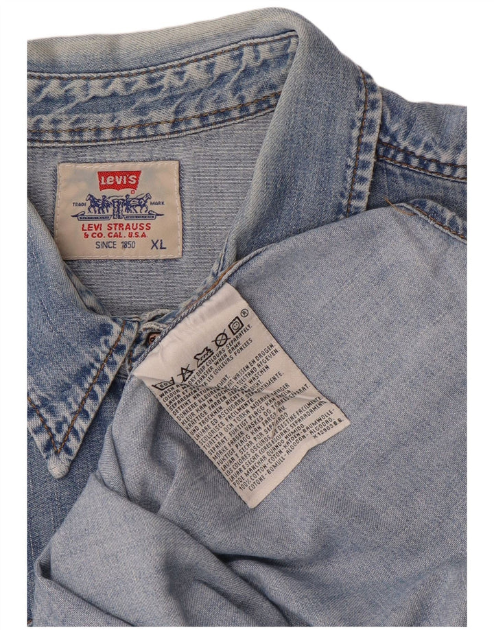 Męska koszula dżinsowa Levi's XL, niebieska, bawełniana