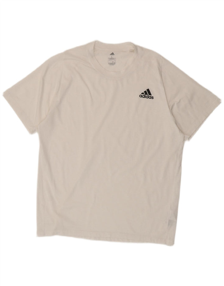 Adidas Męska koszulka Aeroready Top, duża, biała, z poliestru