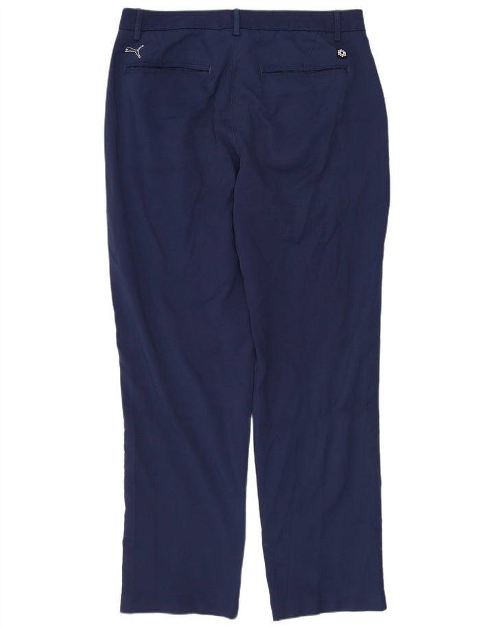 Męskie spodnie typu slim chino PUMA W34 L32 granatowy poliester