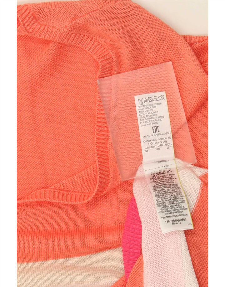 Sweter damski Marks & Spencer z dekoltem w kształcie litery V, UK 24 4XL, wielokolorowy