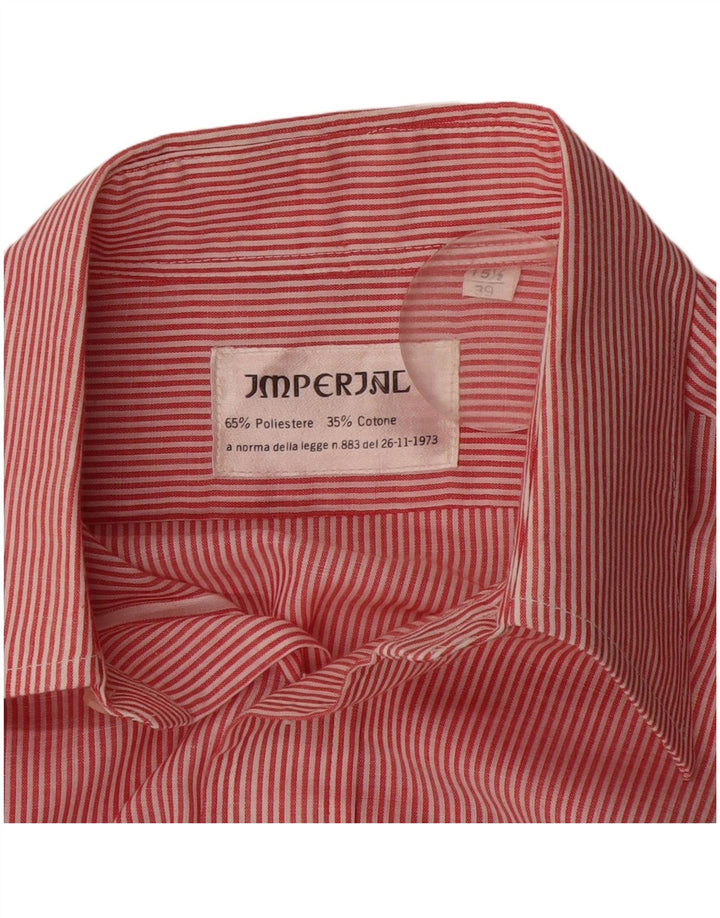 Koszula męska Imperial, rozmiar 39 15 1/2, poliester w prążki, w kolorze średniej czerwieni