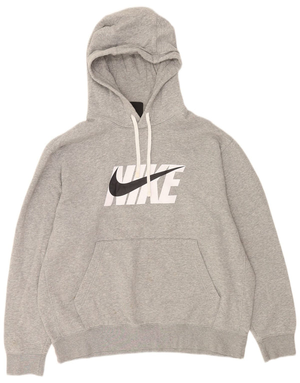 Męska bluza z kapturem Nike z grafiką XL, szara, nakrapiana bawełna