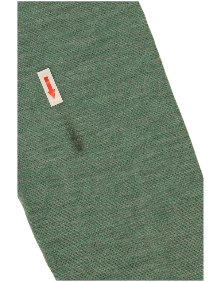 Męski sweter z okrągłym dekoltem John Lewis, wełna merynosów w kolorze średniej zieleni