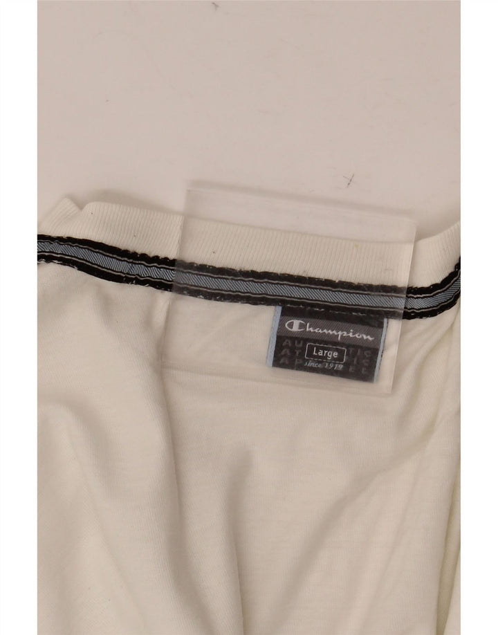 Damska koszulka graficzna CHAMPION Top UK 16, duża, biała