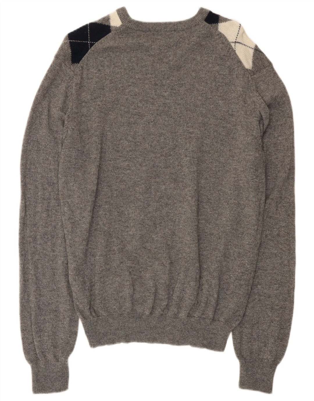 Męski sweter Marks & Spencer Blue Harbor z dekoltem w kształcie litery V, średnioszary