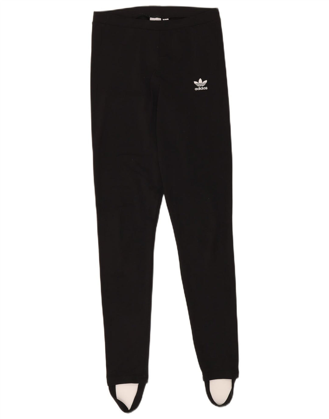 Damskie legginsy ADIDAS ze strzemionami UK 10, małe, czarne, poliestrowe