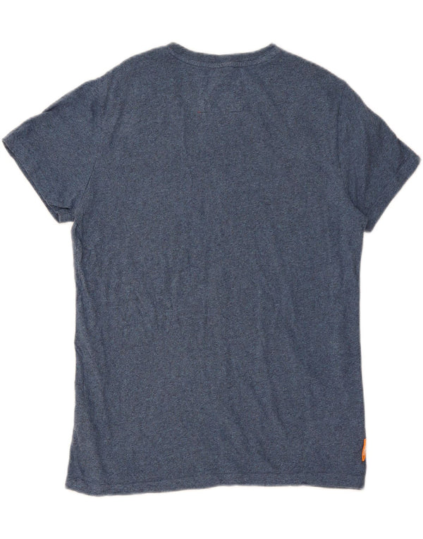 T-shirt męski Superdry, bawełniany top XL w niebieskie plamki