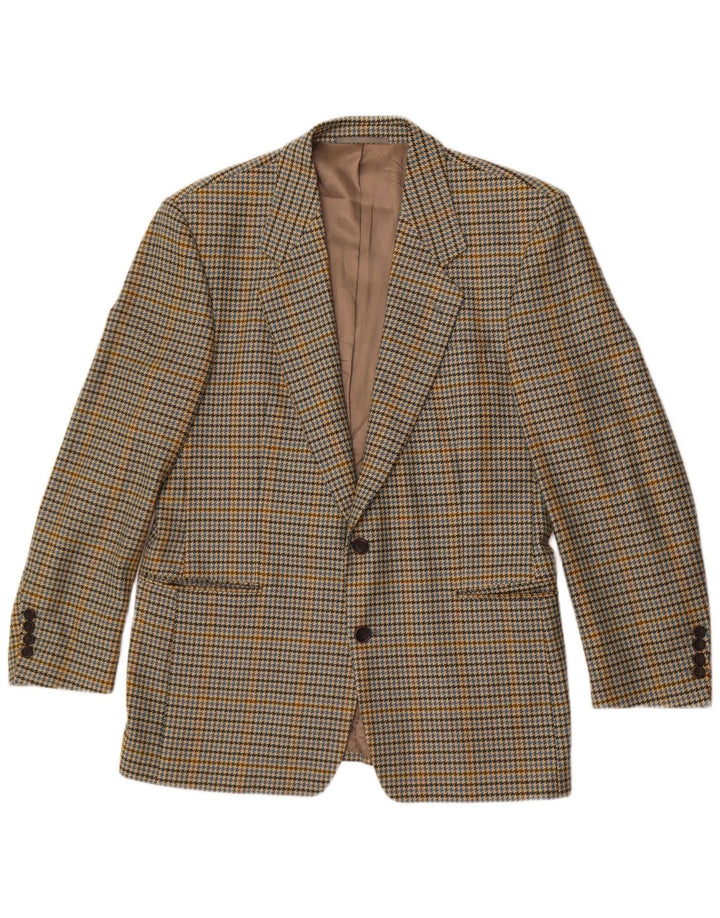 Męska marynarka Ermenegildo Zegna EU 50, średnia khaki w pepitkę