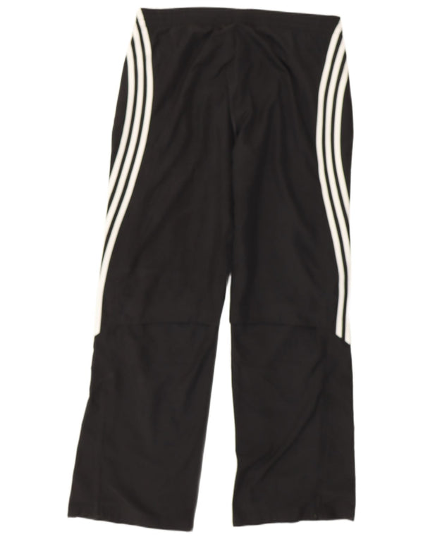 ADIDAS Womens Tracksuit Trousers UK 12 Medium Black Polyester