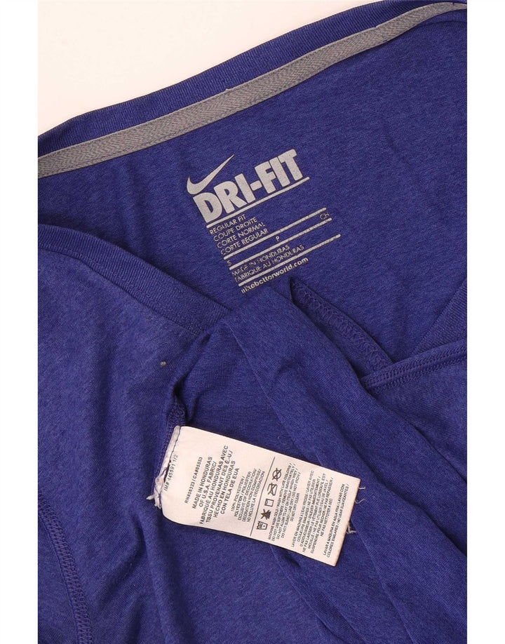 Damska koszulka Nike Dri Fit o regularnym kroju Top UK 10, mały, niebieski poliester