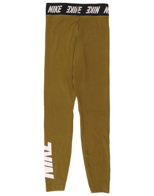 Damskie legginsy Nike Graphic UK 4 XS Zielone, bawełniane sportowe