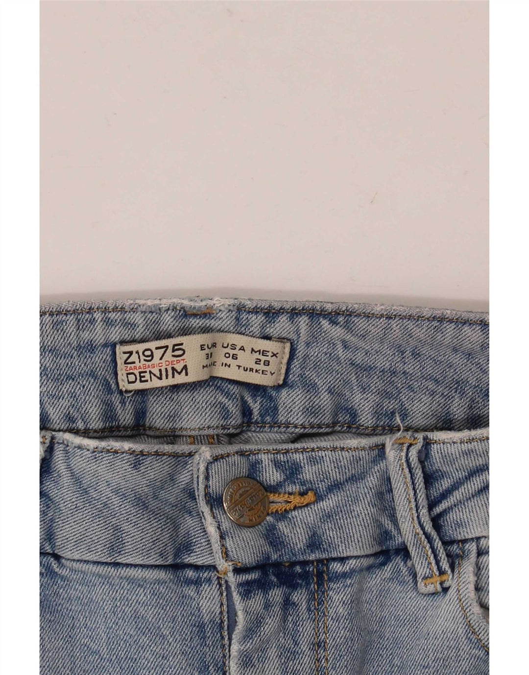 Damskie jeansy Zara w trudnej sytuacji EU 38 Small W28 L28 Niebieskie