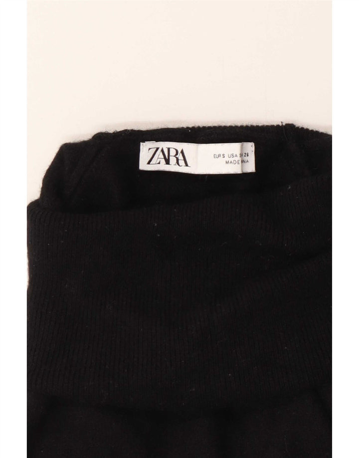 Sweter damski Zara z golfem UK 10, mała czarna wełna