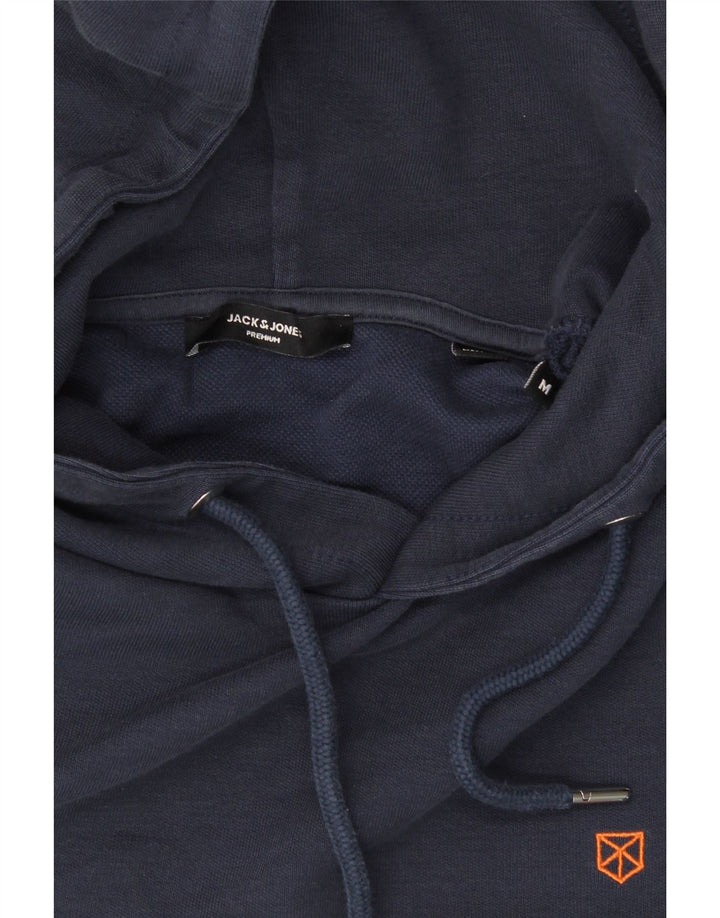 JACK & JONES Mens Hoodie Jumper Medium Navy Blue Cotton Vintage Jack & Jones and Second-Hand Jack & Jones from Messina Hembry 