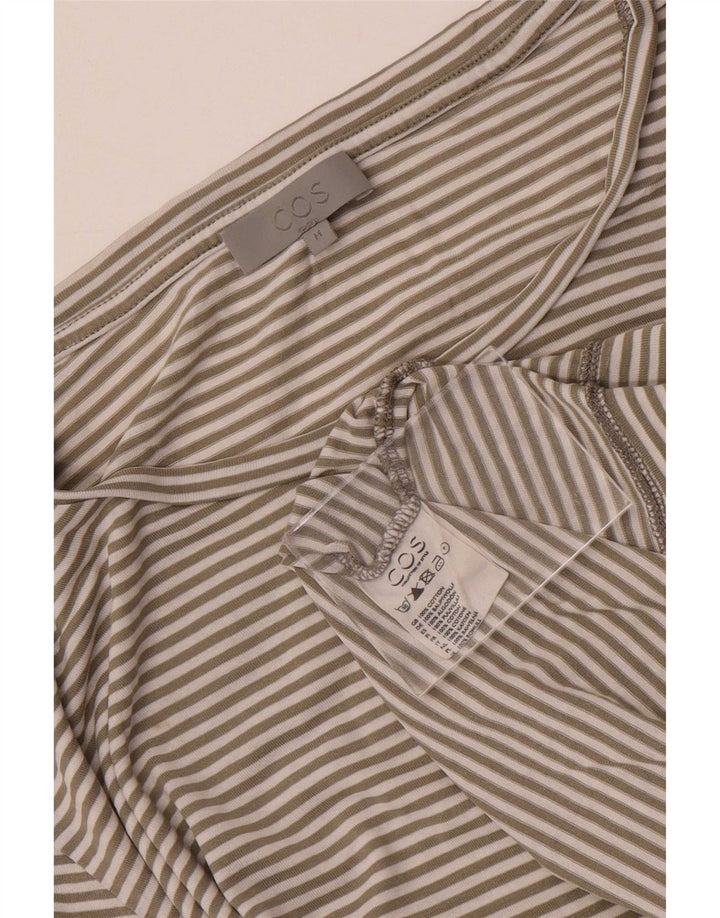 T-shirt damski Cos Top UK 14 Średnio szary, bawełniany w paski