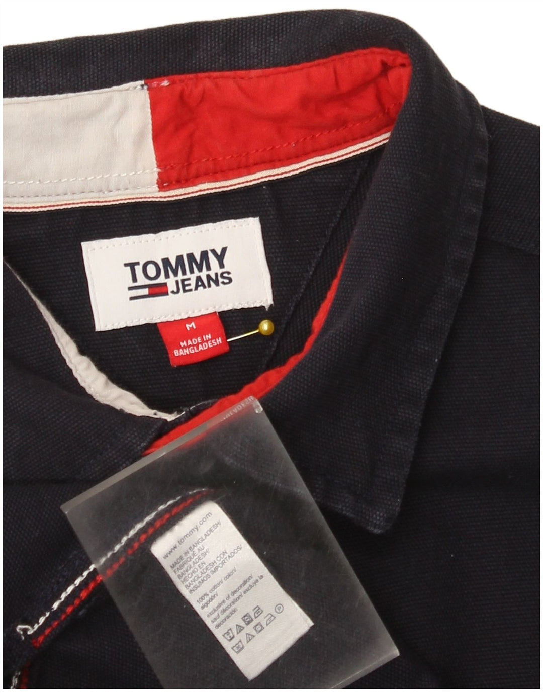 Męska koszula drwalowa Tommy Hilfiger z grafiką, średnia, granatowa, bawełniana