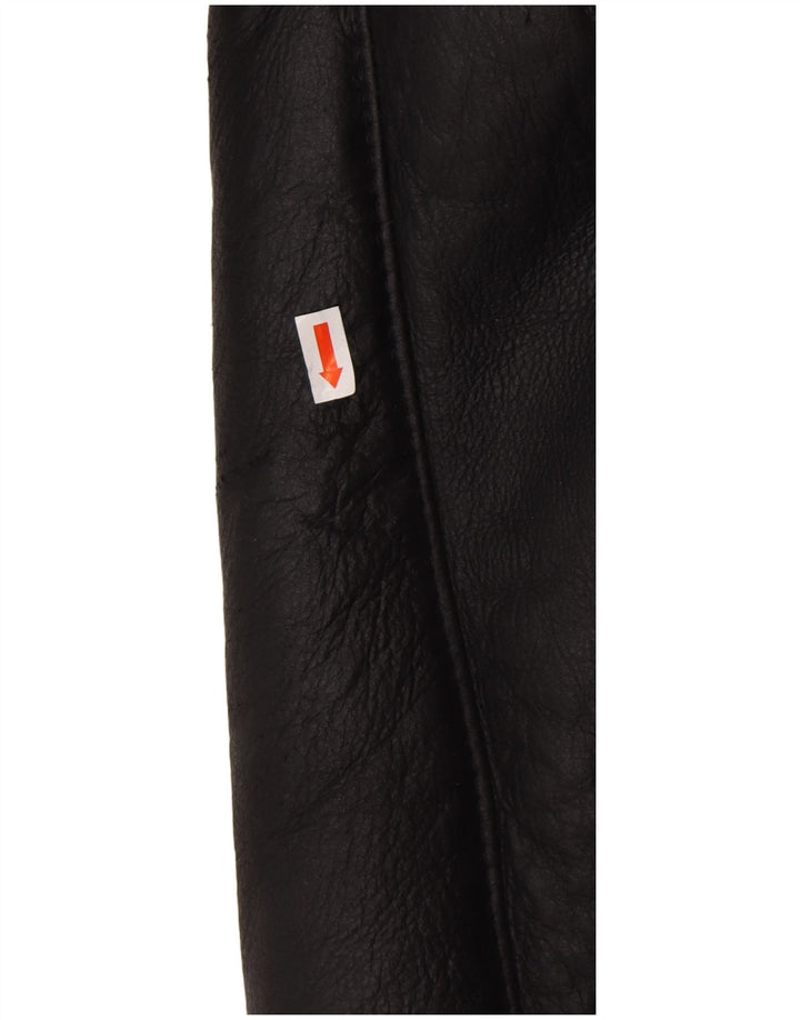 VINTAGE damski płaszcz oversize z owczej skóry UK 16, duży czarny