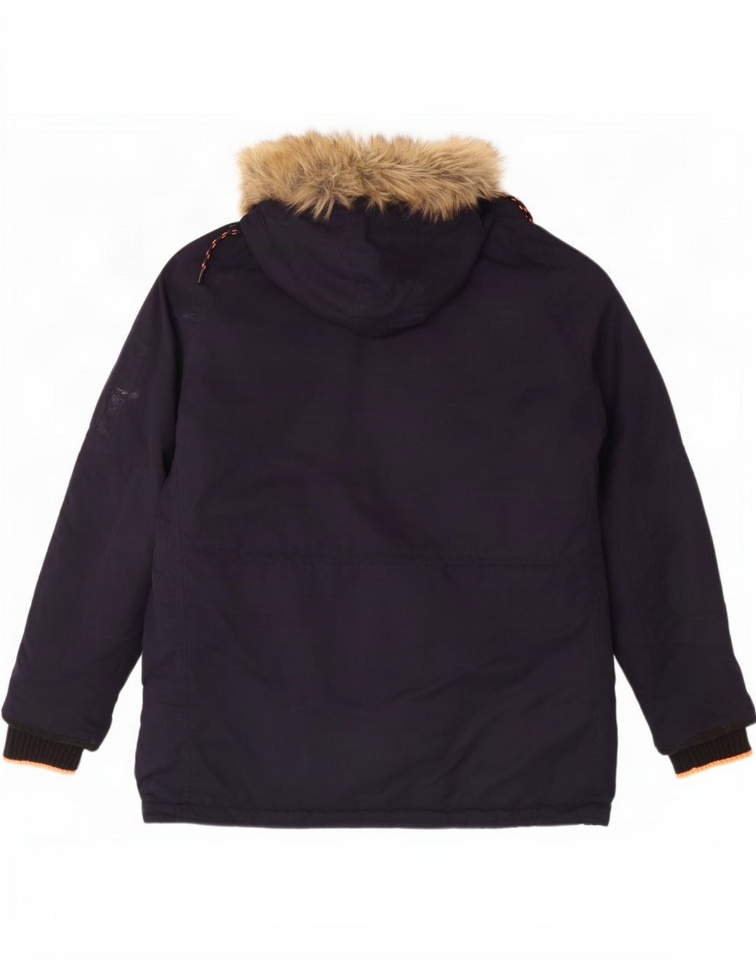 Męska kurtka parka z kapturem Superdry UK 44 2XL Granatowy poliester