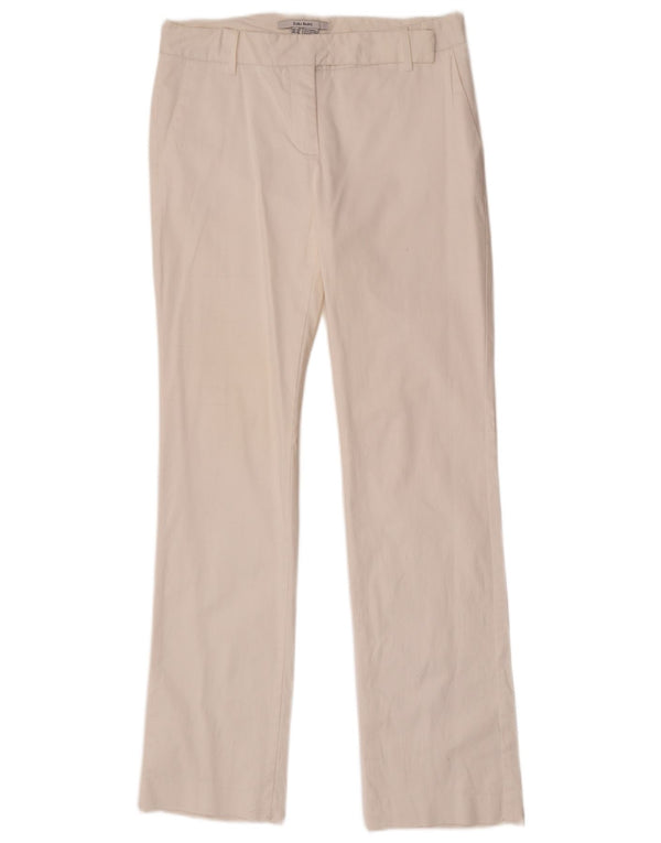 Damskie proste spodnie chino Zara EU 38 Small W28 L31 Biała bawełna