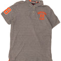 Męska koszulka polo Superdry z grafiką 2XL, szara, bawełniana