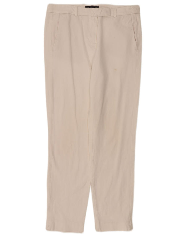 Damskie spodnie garniturowe Marks & Spencer UK 12 Medium W30 L28 Off White