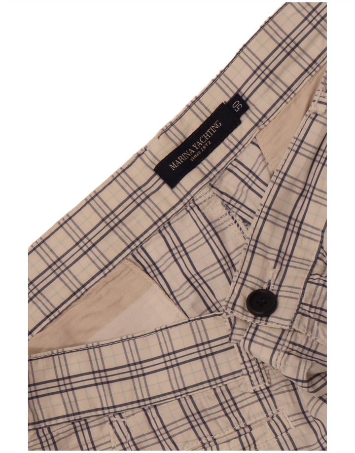 Męskie spodenki chino Marina Yachting IT 50 Large W36 w białą kratkę
