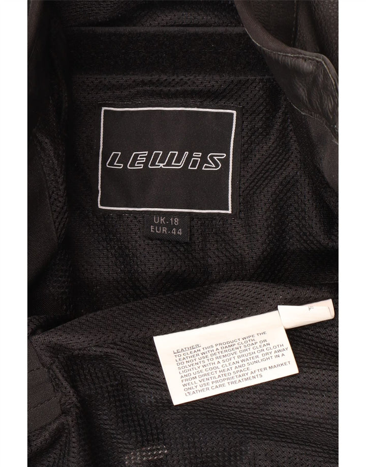 Damska skórzana kurtka motocyklowa LEWIS UK 18 XL, czarna skóra