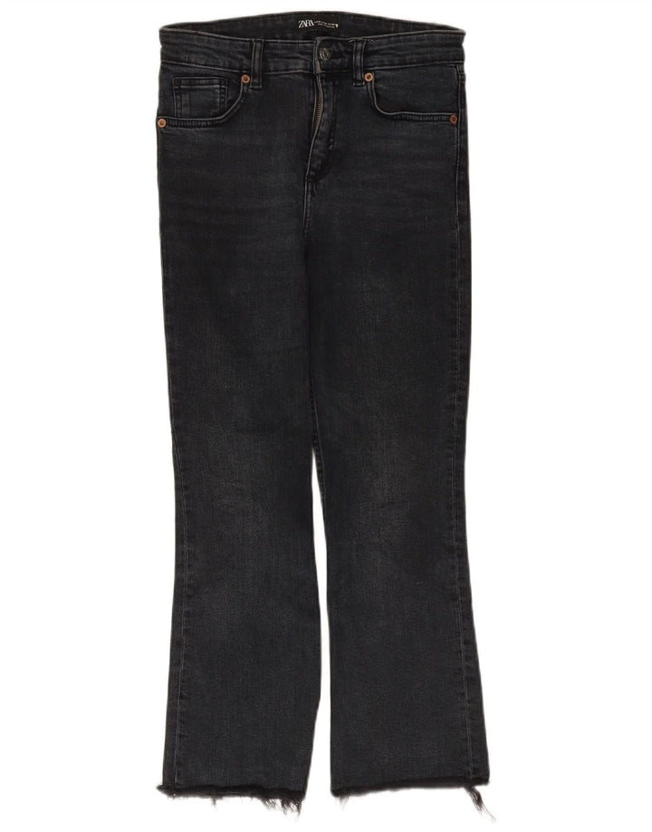 Damskie jeansy Bootcut Zara EU 36 XS W26 L25 Czarne bawełniane