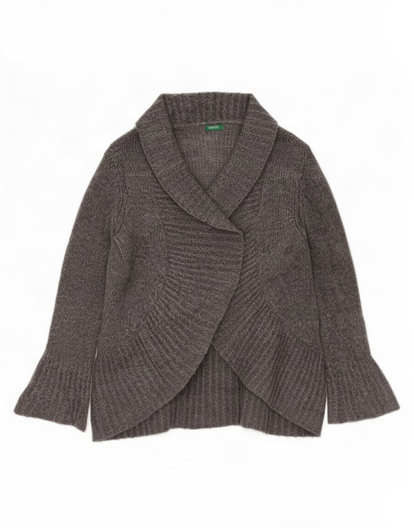 Damski sweter rozpinany Benetton UK 16 Large Grey