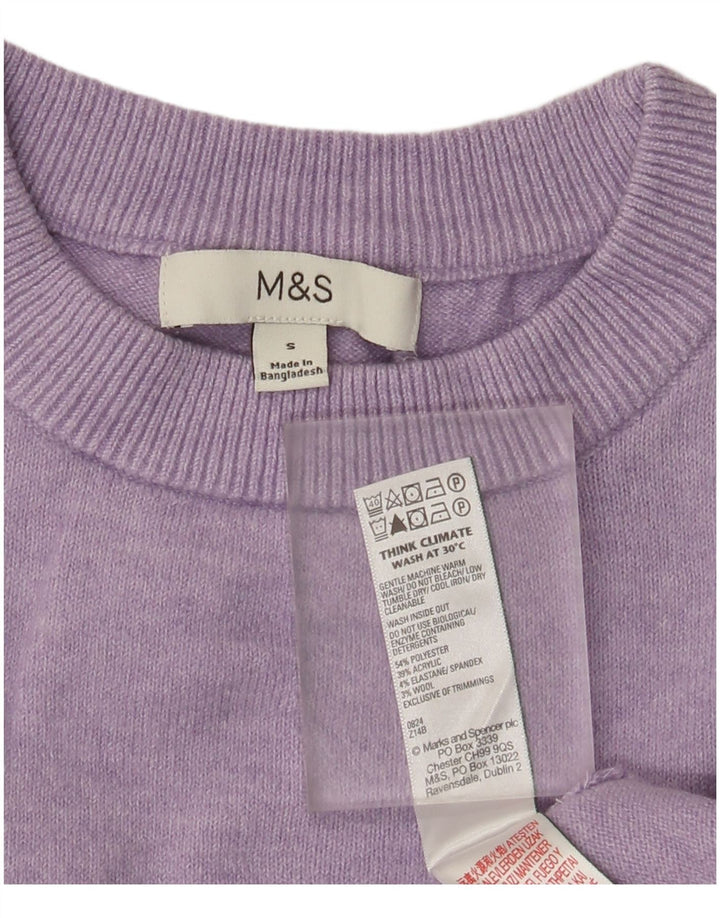 Sweter damski Marks & Spencer z okrągłym dekoltem, UK 10, mały fiolet