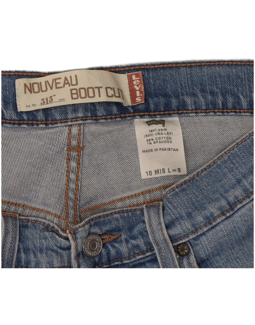 Dżinsy damskie LEVI'S 515 Nouveau Bootcut US 10 Large W32 L29 Niebieskie bawełniane