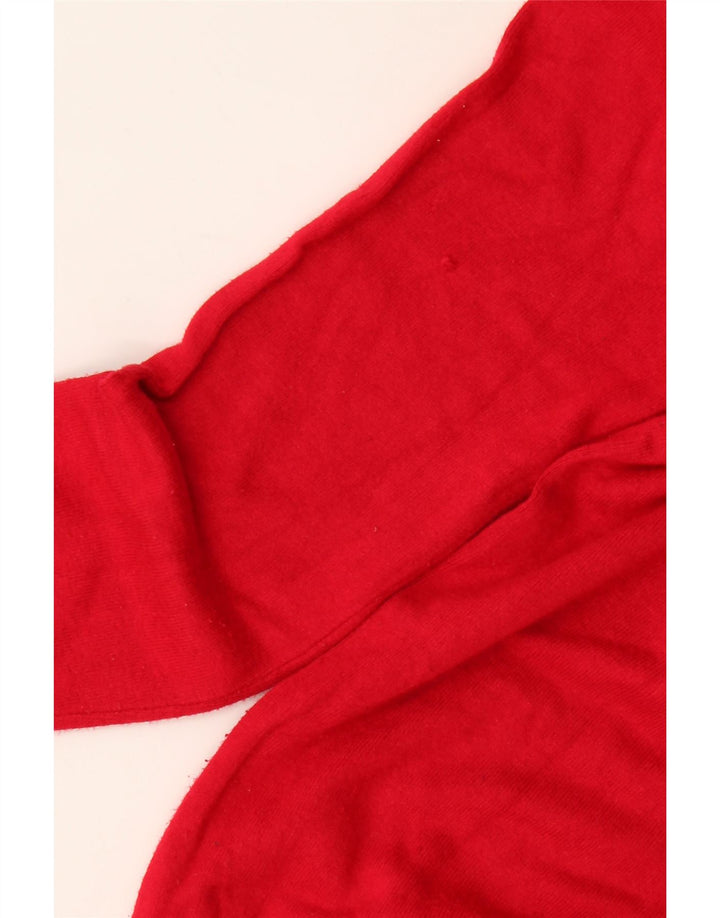 Damski sweter z okrągłym dekoltem Zara UK 10 Small Red Wiskoza