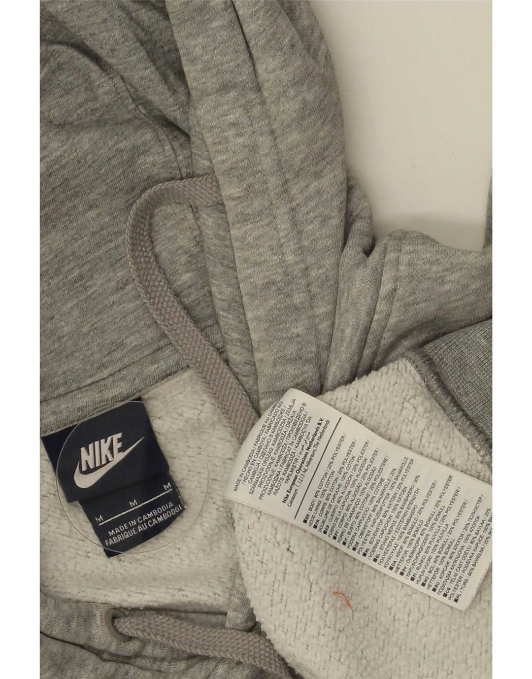 Męski sweter z kapturem Nike z grafiką, średnioszary, bawełniany w cętki