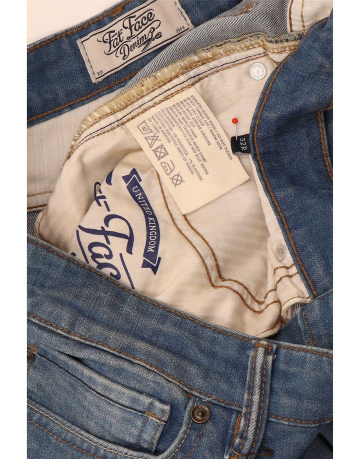 Męskie jeansy slim fit Fat Face W32 L32 Niebieskie bawełniane