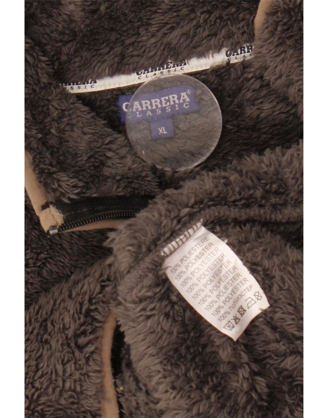 Damska kurtka polarowa Carrera o luźnym kroju UK 18 XL, brązowy poliester