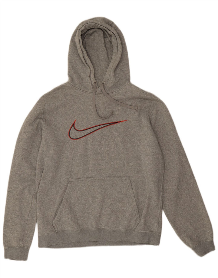 Męski sweter z kapturem Nike z grafiką, średnioszary, bawełniany w cętki